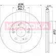 KAMOKA 1031128 - Jeu de 2 disques de frein avant