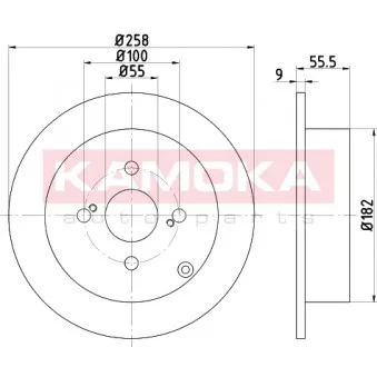 Jeu de 2 disques de frein arrière KAMOKA OEM 4243102070