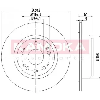 Jeu de 2 disques de frein arrière KAMOKA OEM 42510SZ3900
