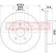 KAMOKA 103184 - Jeu de 2 disques de frein arrière