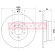 KAMOKA 103187 - Jeu de 2 disques de frein arrière