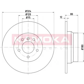 Jeu de 2 disques de frein arrière KAMOKA OEM 34211164911