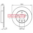 Jeu de 2 disques de frein arrière KAMOKA [1032088]