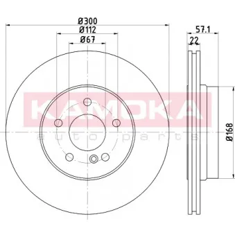 Jeu de 2 disques de frein arrière KAMOKA OEM A0004231212
