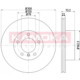 Jeu de 2 disques de frein avant KAMOKA OEM 6792217