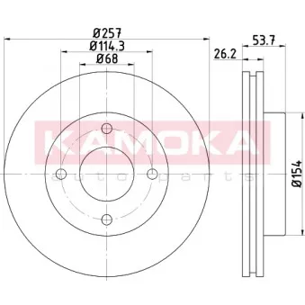 Jeu de 2 disques de frein avant KAMOKA OEM D02063LG0B