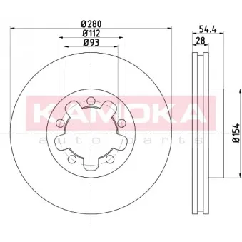 Jeu de 2 disques de frein avant KAMOKA OEM 2256311