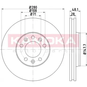 Jeu de 2 disques de frein avant KAMOKA OEM SU001A1063