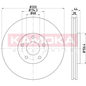 Jeu de 2 disques de frein avant KAMOKA OEM 402069828R