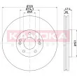 KAMOKA 103296 - Jeu de 2 disques de frein avant