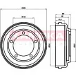 KAMOKA 104002 - Tambour de frein