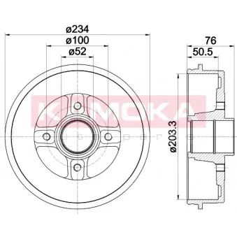 Tambour de frein KAMOKA OEM 43206AX650