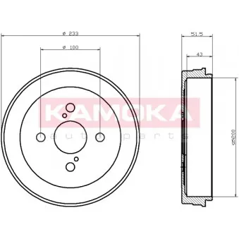 Tambour de frein KAMOKA OEM 4243152020