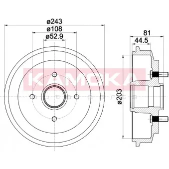 Tambour de frein KAMOKA OEM 4376842