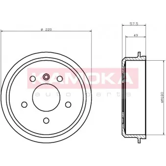 Tambour de frein KAMOKA OEM 1684230401