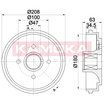 Tambour de frein KAMOKA OEM 4351183E00