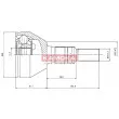 KAMOKA 6035 - Embout de cardan avant (kit de réparation)