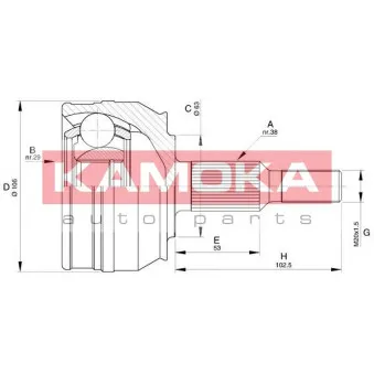 Embout de cardan avant (kit de réparation) KAMOKA 6079