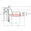 KAMOKA 6574 - Embout de cardan avant (kit de réparation)