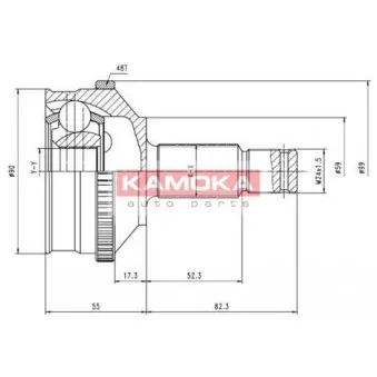 Embout de cardan avant (kit de réparation) KAMOKA 6574