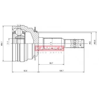 Embout de cardan avant (kit de réparation) KAMOKA OEM 513316