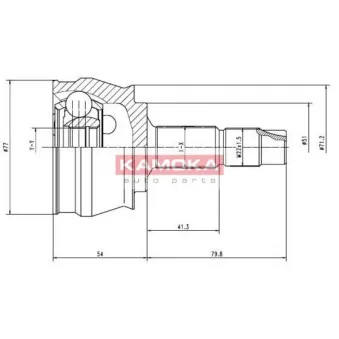 KAMOKA 6964 - Embout de cardan avant (kit de réparation)