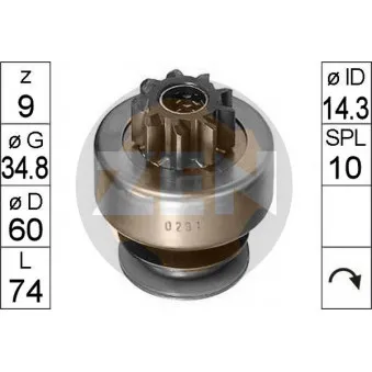 MESSMER ZN0291 - Embrayage à roue libre, démarreur