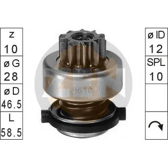 MESSMER ZN0630 - Embrayage à roue libre, démarreur