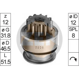 MESSMER ZN0806 - Embrayage à roue libre, démarreur