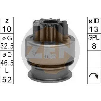 MESSMER ZN1024 - Embrayage à roue libre, démarreur