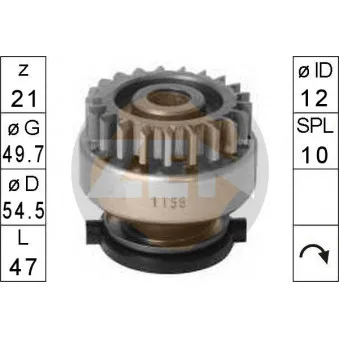 MESSMER ZN1156 - Embrayage à roue libre, démarreur