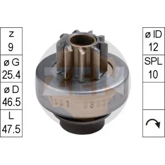 MESSMER ZN1561 - Embrayage à roue libre, démarreur