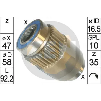 MESSMER ZN1828 - Embrayage à roue libre, démarreur