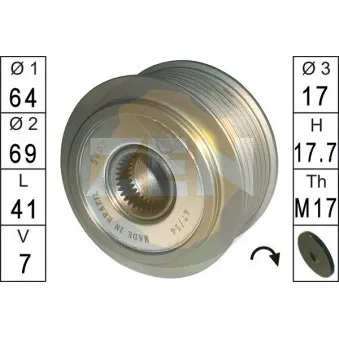 MESSMER ZN5607 - Poulie roue libre, alternateur
