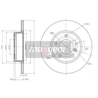 Jeu de 2 disques de frein avant MAXGEAR OEM 34116757751