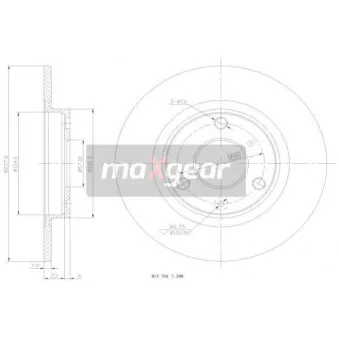 Jeu de 2 disques de frein avant MAXGEAR OEM 169004