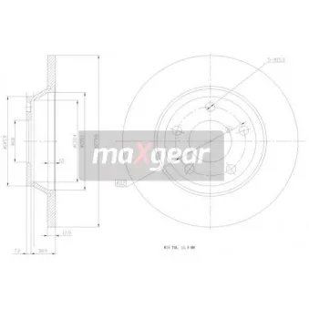 Jeu de 2 disques de frein avant MAXGEAR OEM 8D0615301A