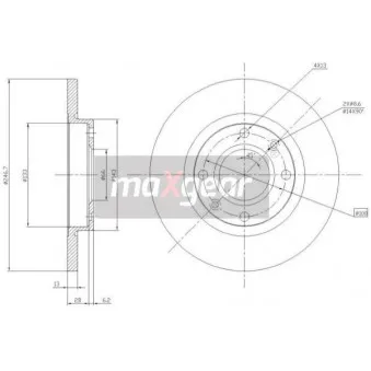 Jeu de 2 disques de frein avant MAXGEAR OEM 4249A5
