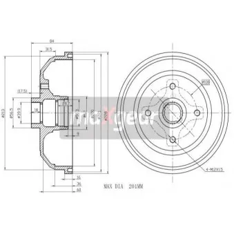 Tambour de frein MAXGEAR OEM 90425920