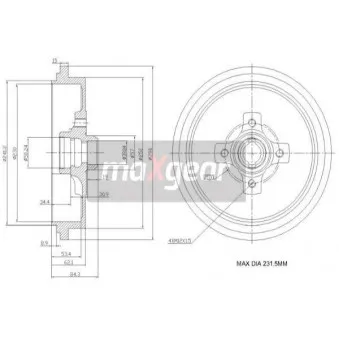 Tambour de frein MAXGEAR OEM 357501615