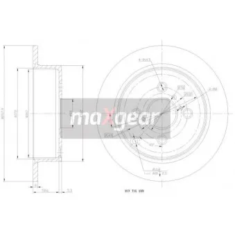Jeu de 2 disques de frein arrière MAXGEAR OEM 4243102070