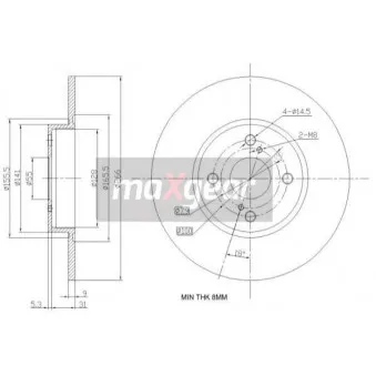 Jeu de 2 disques de frein arrière MAXGEAR OEM 4243112170