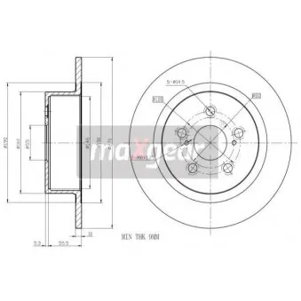 Jeu de 2 disques de frein arrière MAXGEAR OEM 4243105040