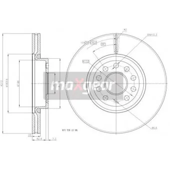 Jeu de 2 disques de frein avant MAXGEAR 19-1044