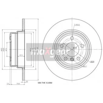 Jeu de 2 disques de frein arrière MAXGEAR OEM 34211164911