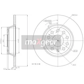 Jeu de 2 disques de frein arrière MAXGEAR OEM L3CD615601