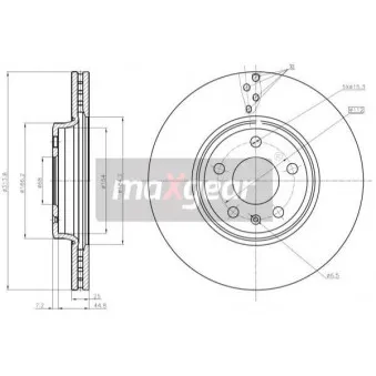 MAXGEAR 19-1287 - Jeu de 2 disques de frein avant