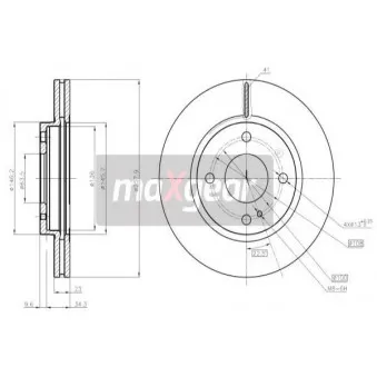 Jeu de 2 disques de frein avant MAXGEAR OEM 1535924