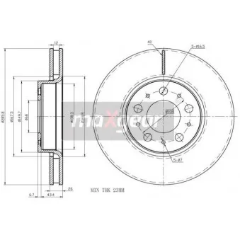 Jeu de 2 disques de frein avant MAXGEAR OEM 272403