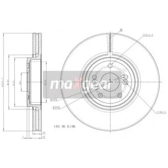 Jeu de 2 disques de frein avant MAXGEAR OEM 8200177024